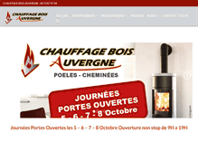 Tablet Screenshot of chauffage-bois-auvergne.com